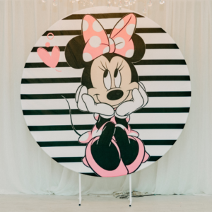 Minnie mouse backdrop til børnefødselsdag