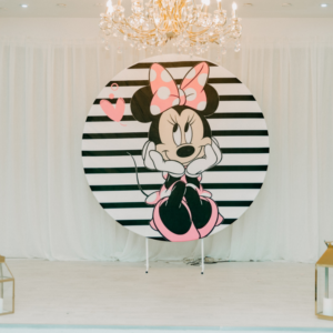 Minnie backdrop til børnefødselsdage